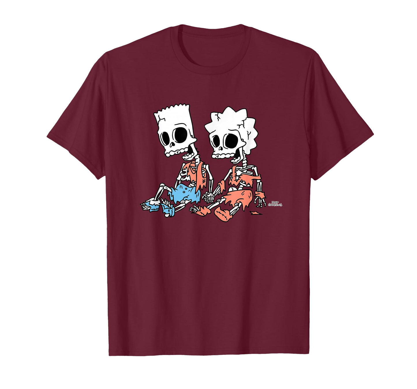 The Simpsons Bart and Lisa Skeletons Treehouse of Horror T-Shirt
