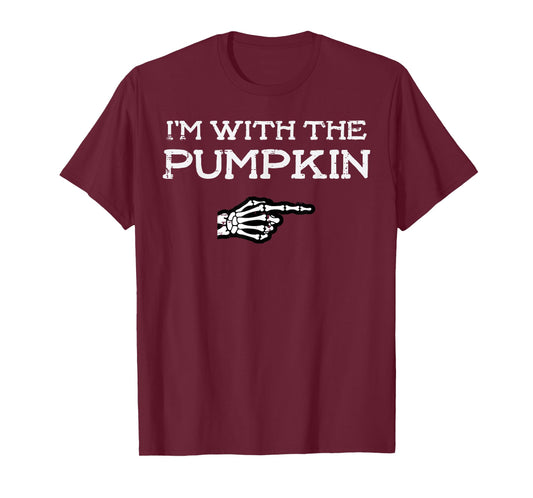 Halloween Match Im with Pumpkin Couple Costume Men Women Kid T-Shirt