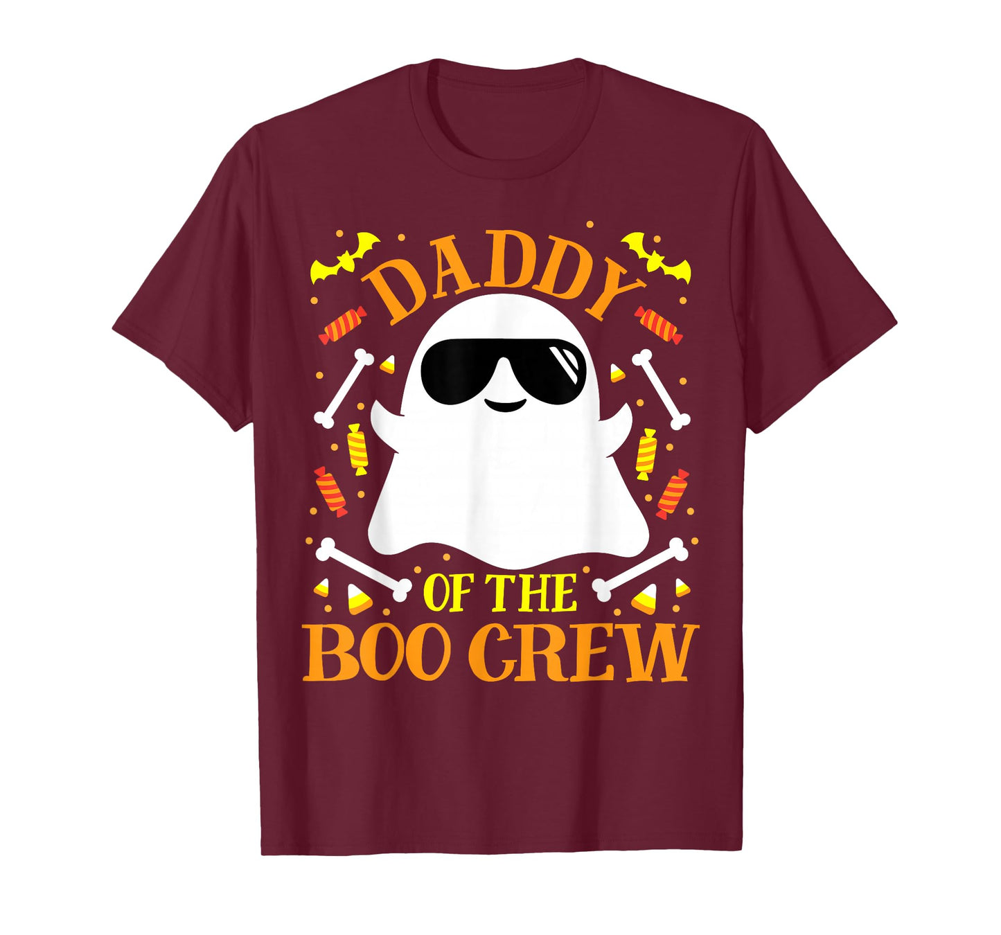 Daddy Boo Crew Ghost Matching Family Set Group Dad Halloween T-Shirt