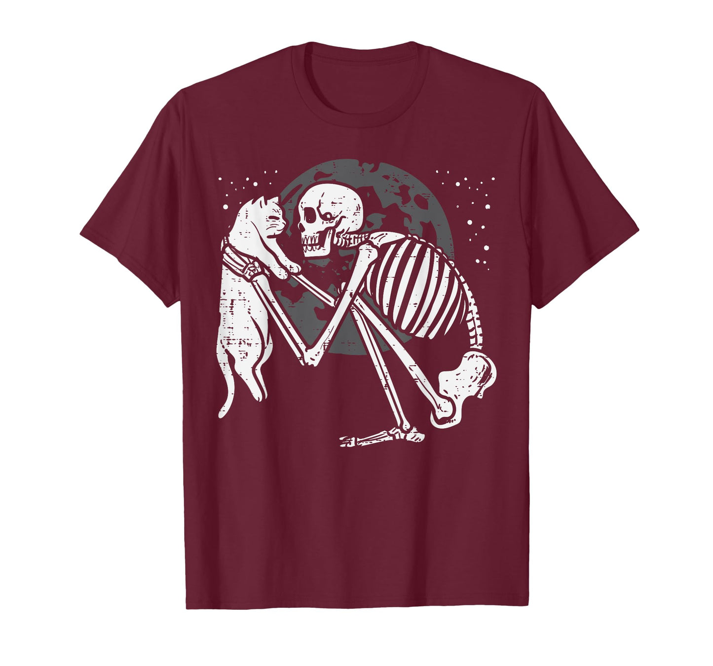Skeleton Cat Skull Kitty Cute Goth Halloween Men Women Kids T-Shirt