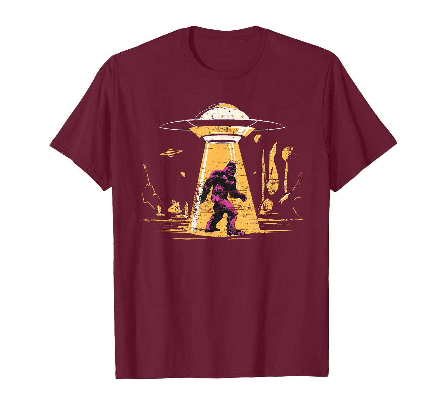 Alien Bigfoot UFO Abduction Sasquatch Yeti Cryptid Bigfoot T-Shirt