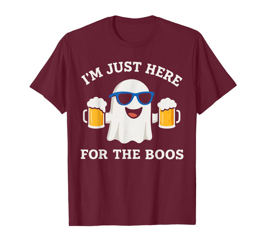 Funny Gift Halloween Shirt, Ghost I’m Just Here for the Boos T-Shirt