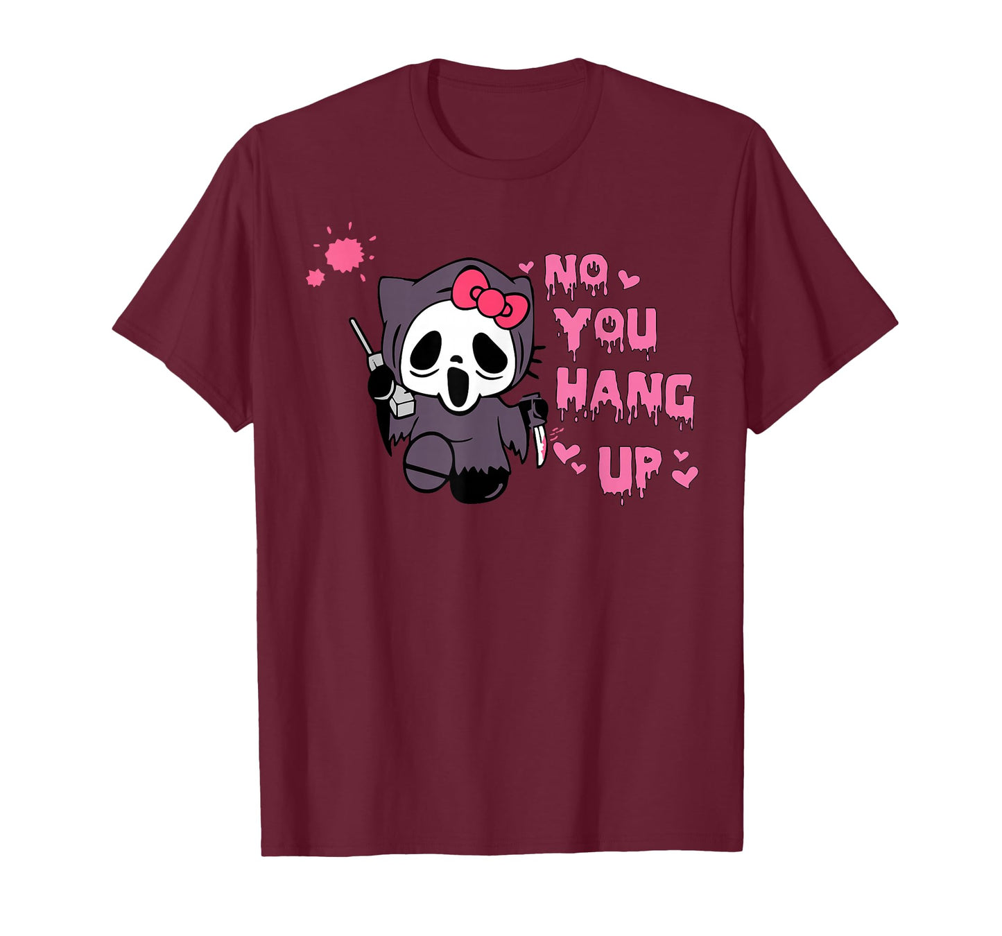 No You Hang Up Cats Horror Skeleton T-Shirt