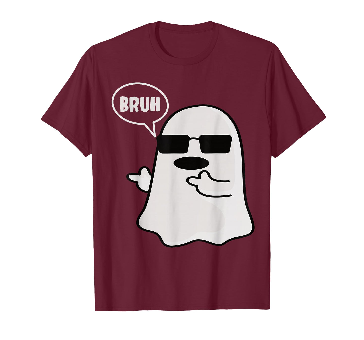 Funny Halloween Bruh Ghost Men Boys T-Shirt