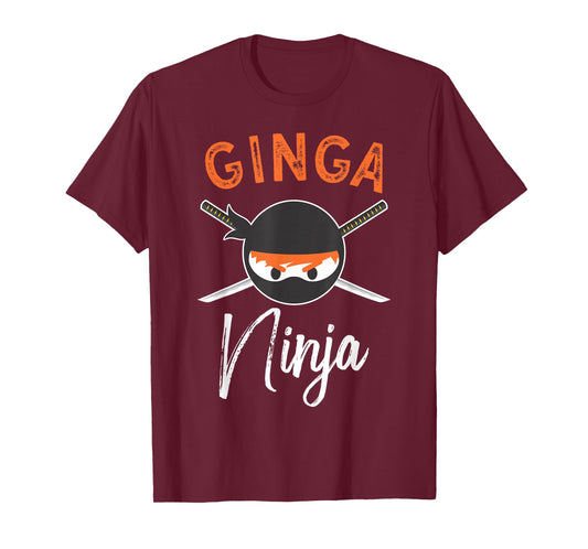 Ginga Ninja Funny Red Hair Ninja Lover Ginger T-Sh T-Shirt