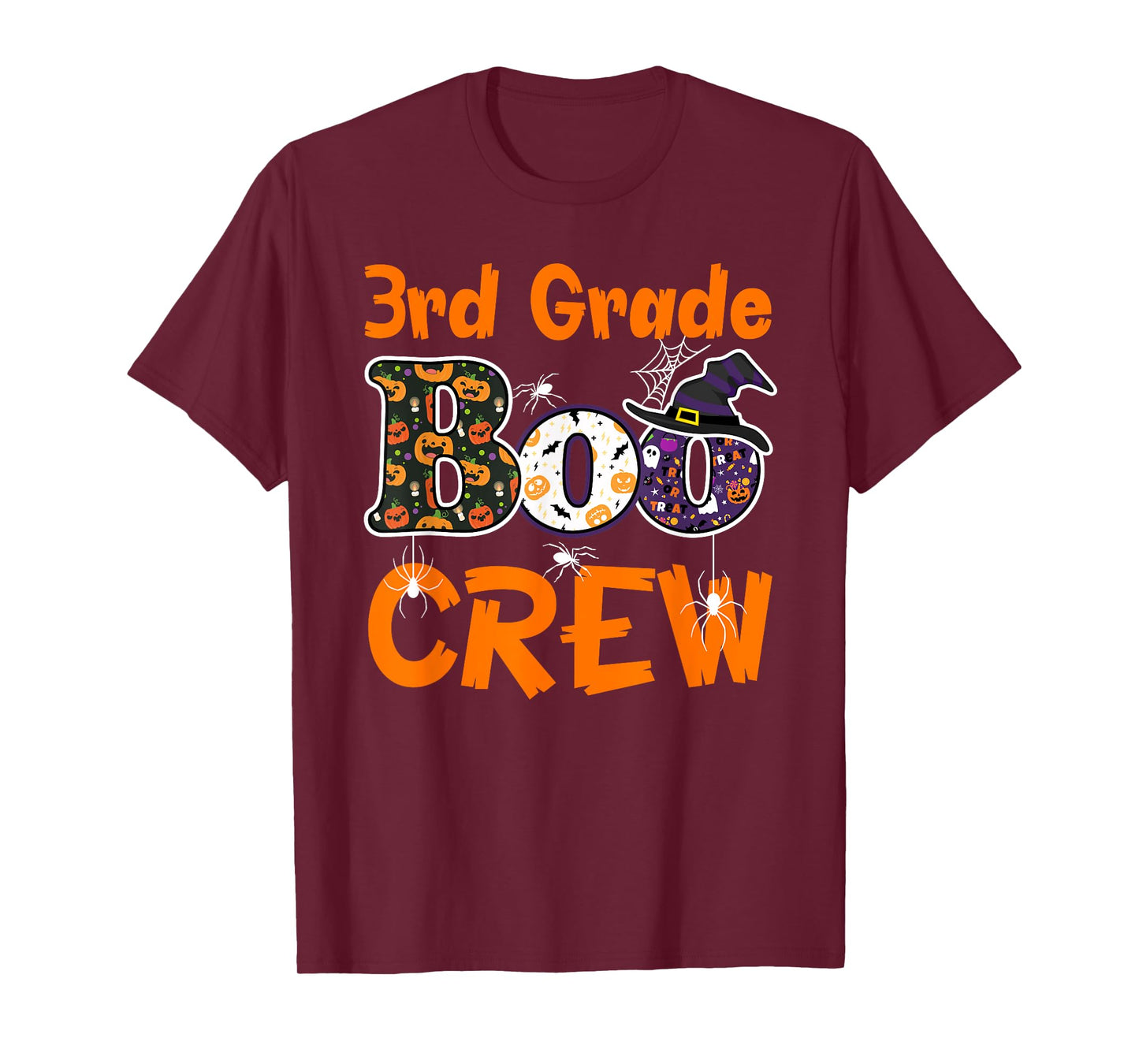 3rd Grade Boo Crew Halloween Gifts Teachers Students Costume T-Shirt