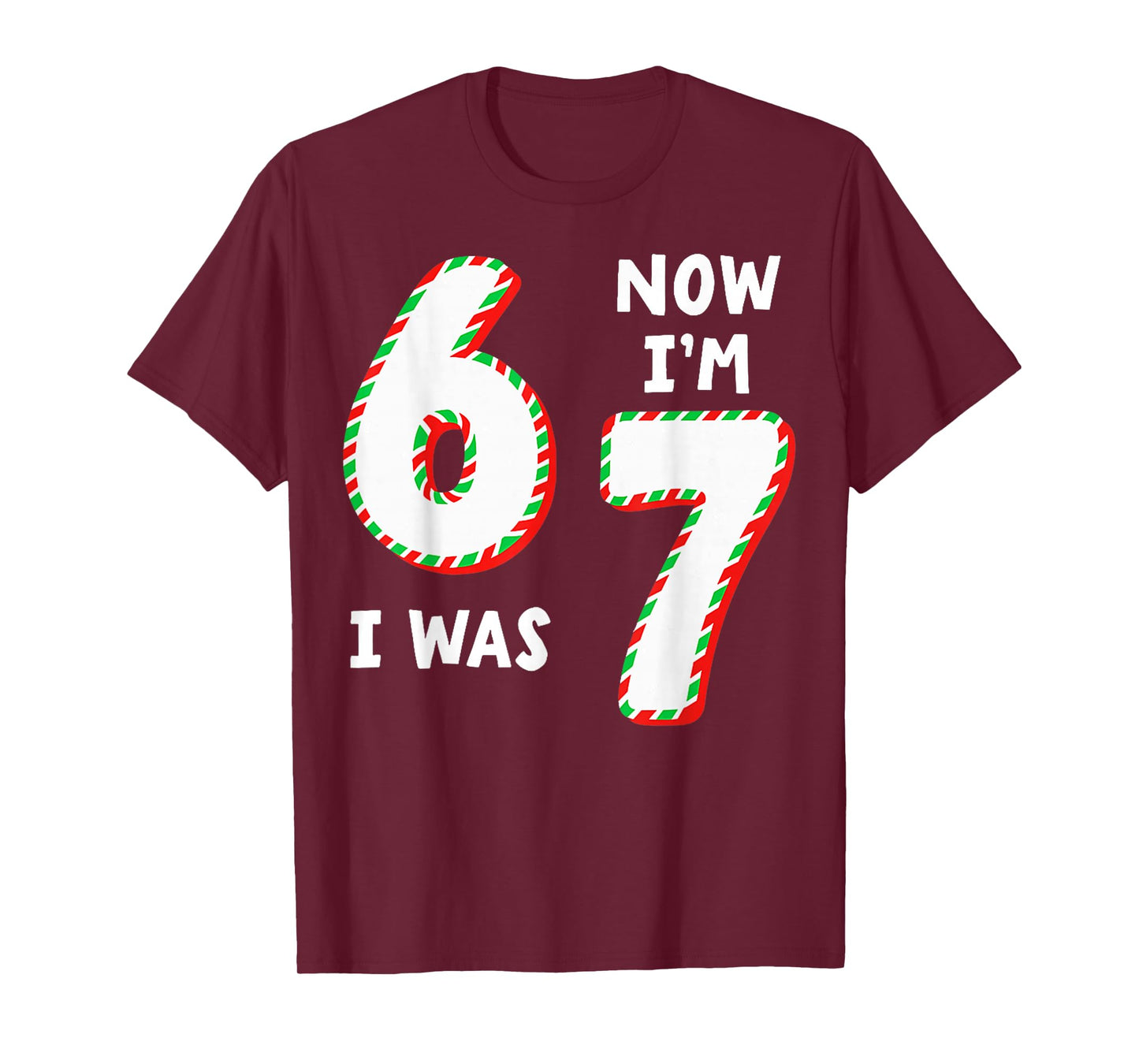 Christmas Birthday 6 to 7 Age Upgrade Candy 67 Meme Kids T-Shirt
