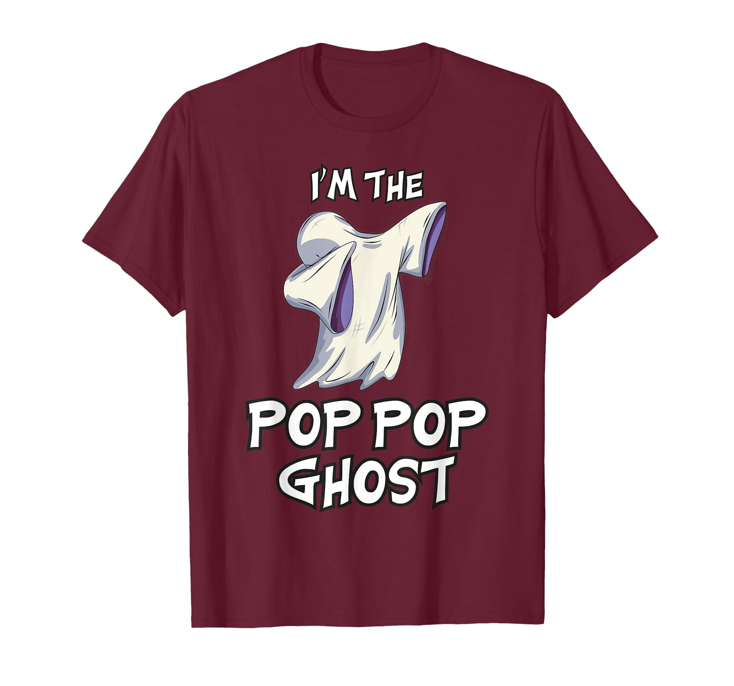 Mens Pop Pop Ghost Halloween Matching Family Costume Halloween T-Shirt