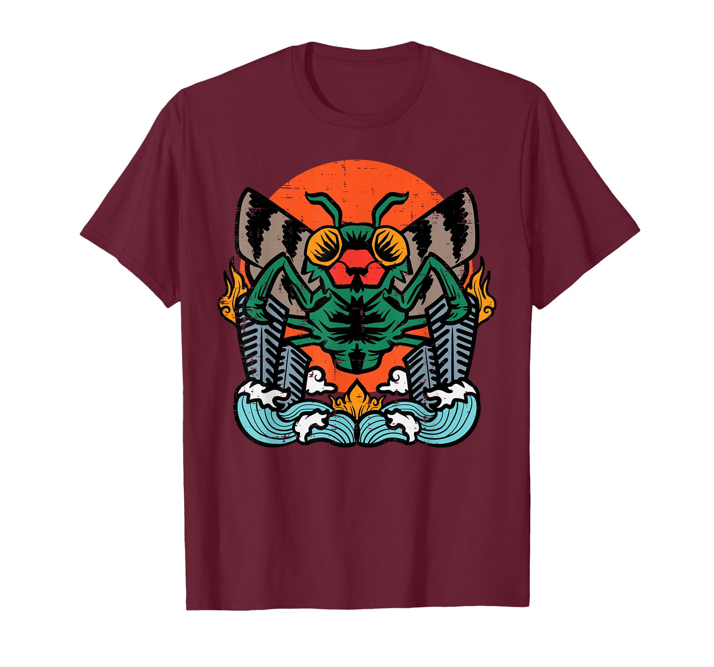 Giant Moth Monster Sunset Vintage Japanese Men Women Kids T-Shirt