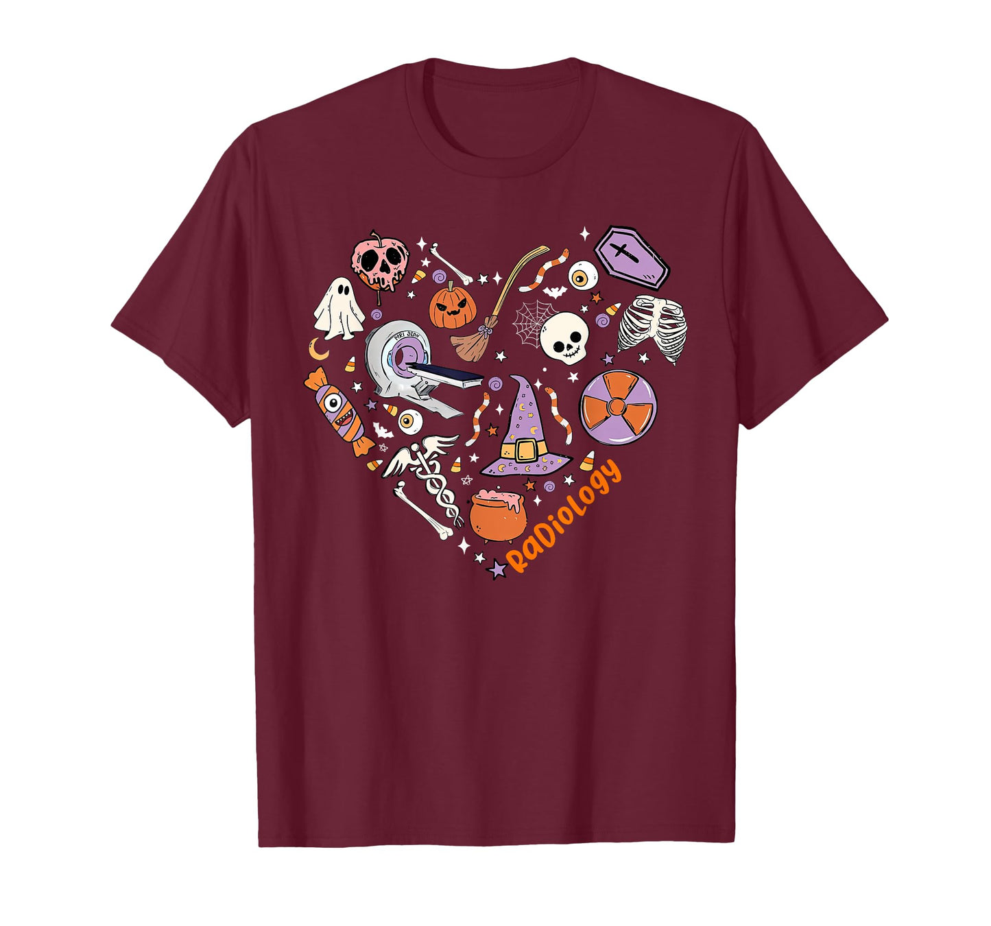 Halloween Radiology Heart Technologist X-ray Tech Autumn T-Shirt