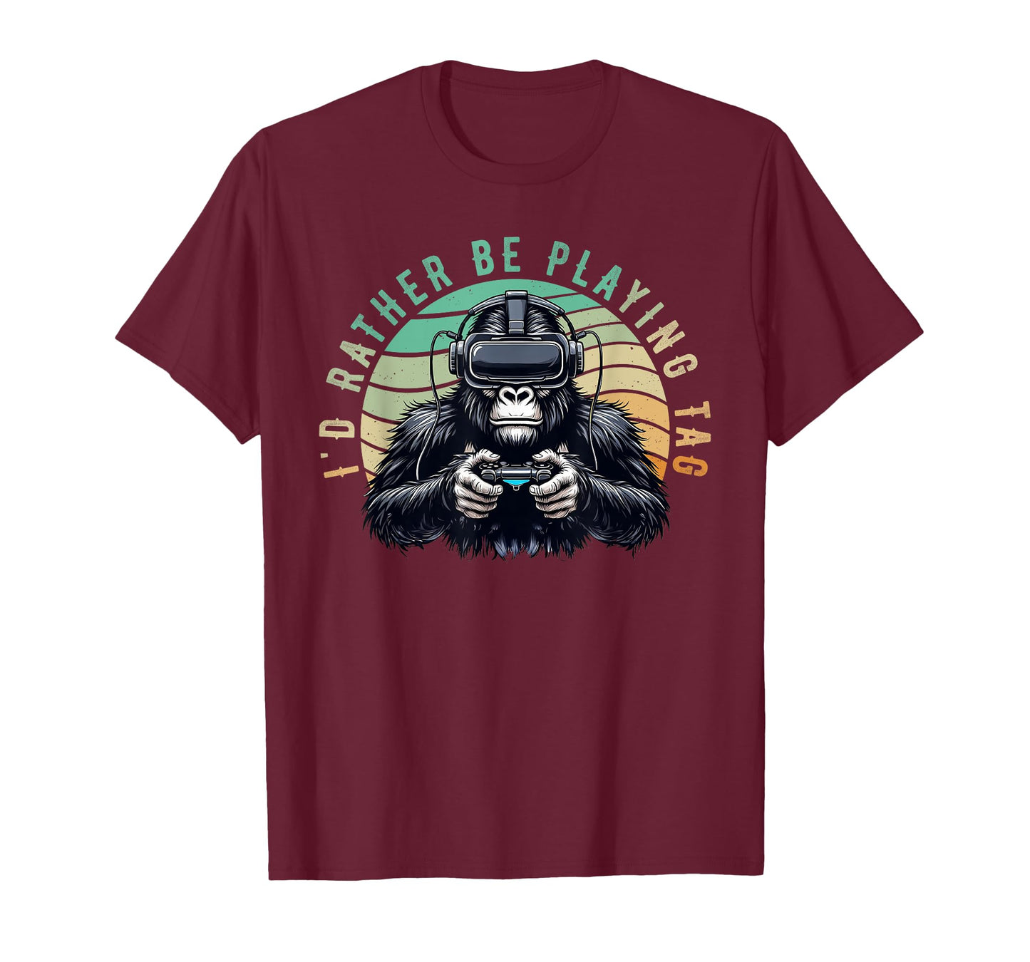 I'd Rather Be Playing Tag Monke Tag VR Monke Gamer T-Shirt