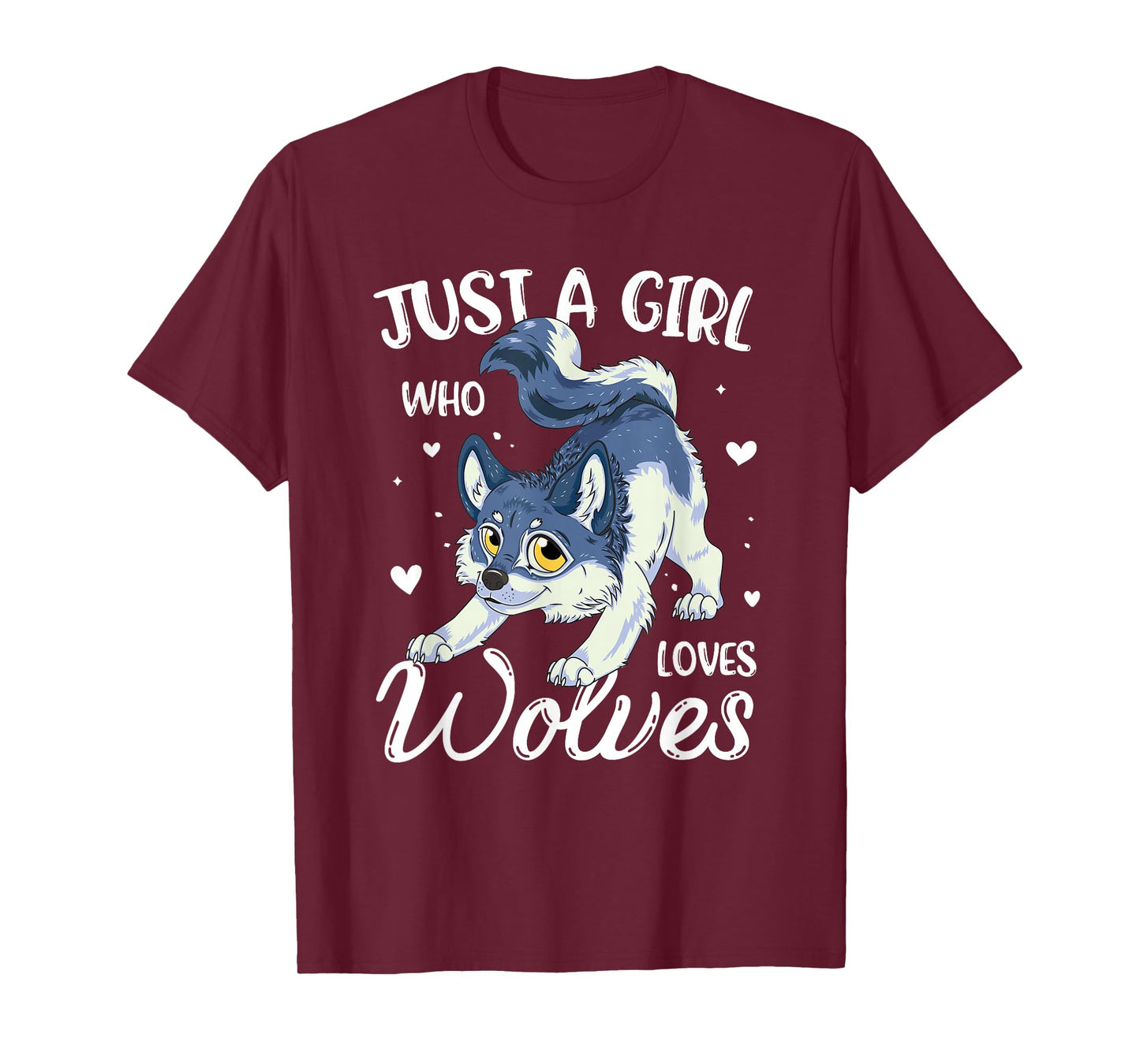 Just A Girl Who Loves Wolves Wolf Lover Women T-Shirt