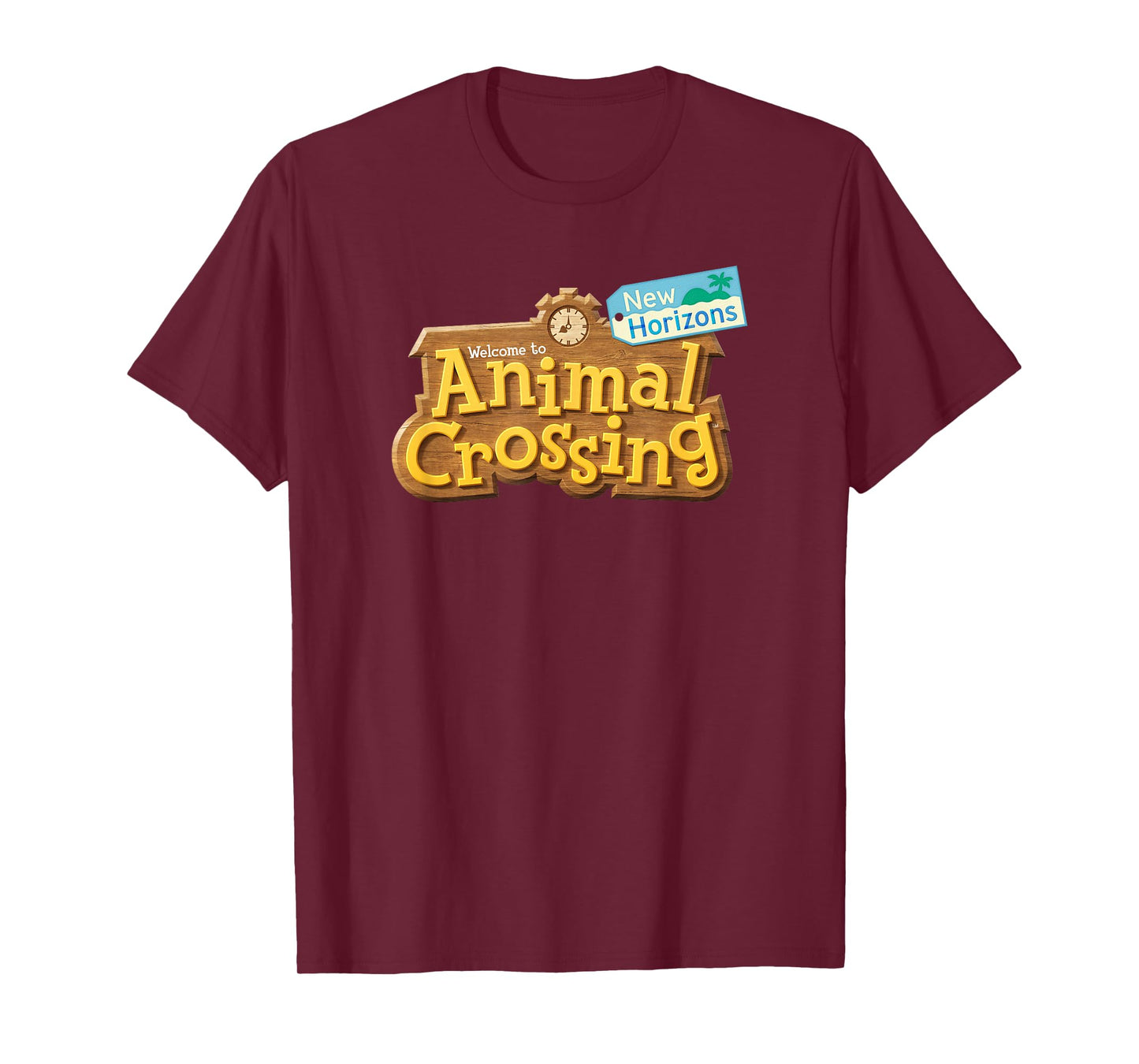 Animal Crossing: New Horizons Welcome Sign Front Logo T-Shirt