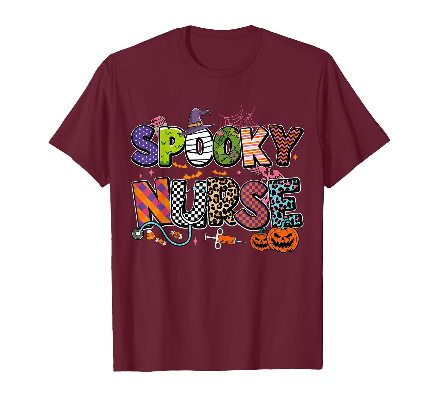 Spooky Nurse Life Funny Halloween Nursing Crew Costume T-Shirt
