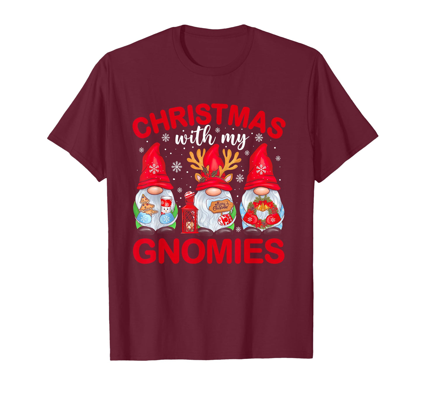 Hanging with My Gnomies Matching Family Christmas Gnome T-Shirt