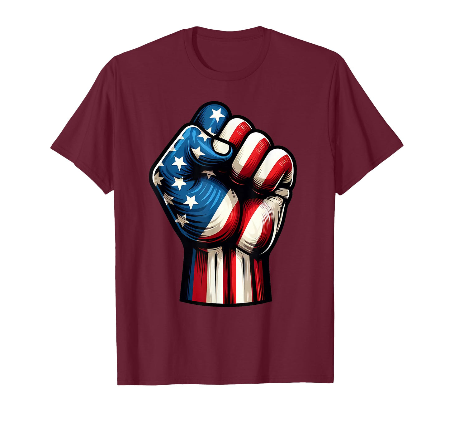 US Flag Fist, Patriotic American Flag Fist, USA Flag T-Shirt