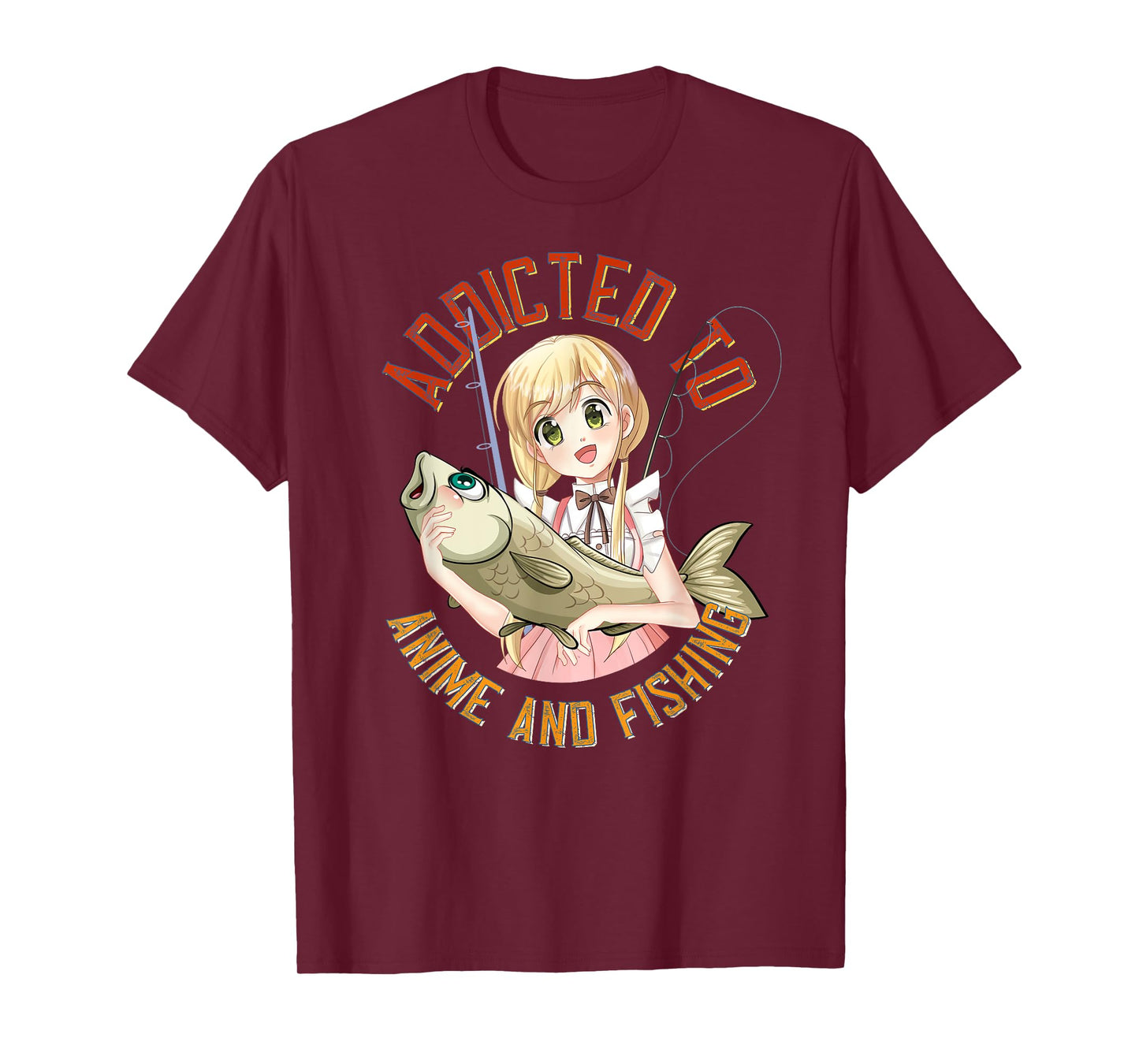 Lucky Fishing Gear for Fishermans and Anime Manga Lovers T-Shirt