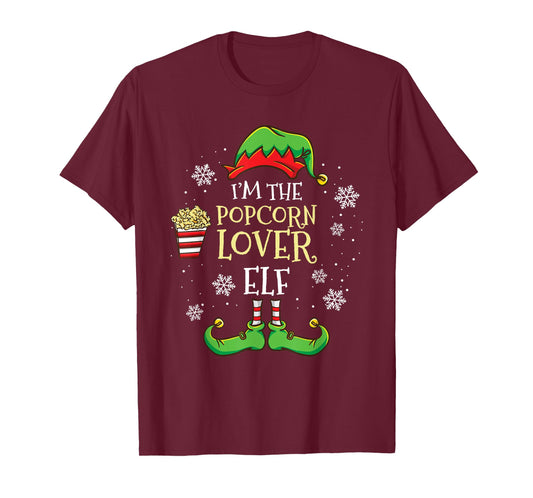 Im The Popcorn Lover Elf Christmas T-Shirt