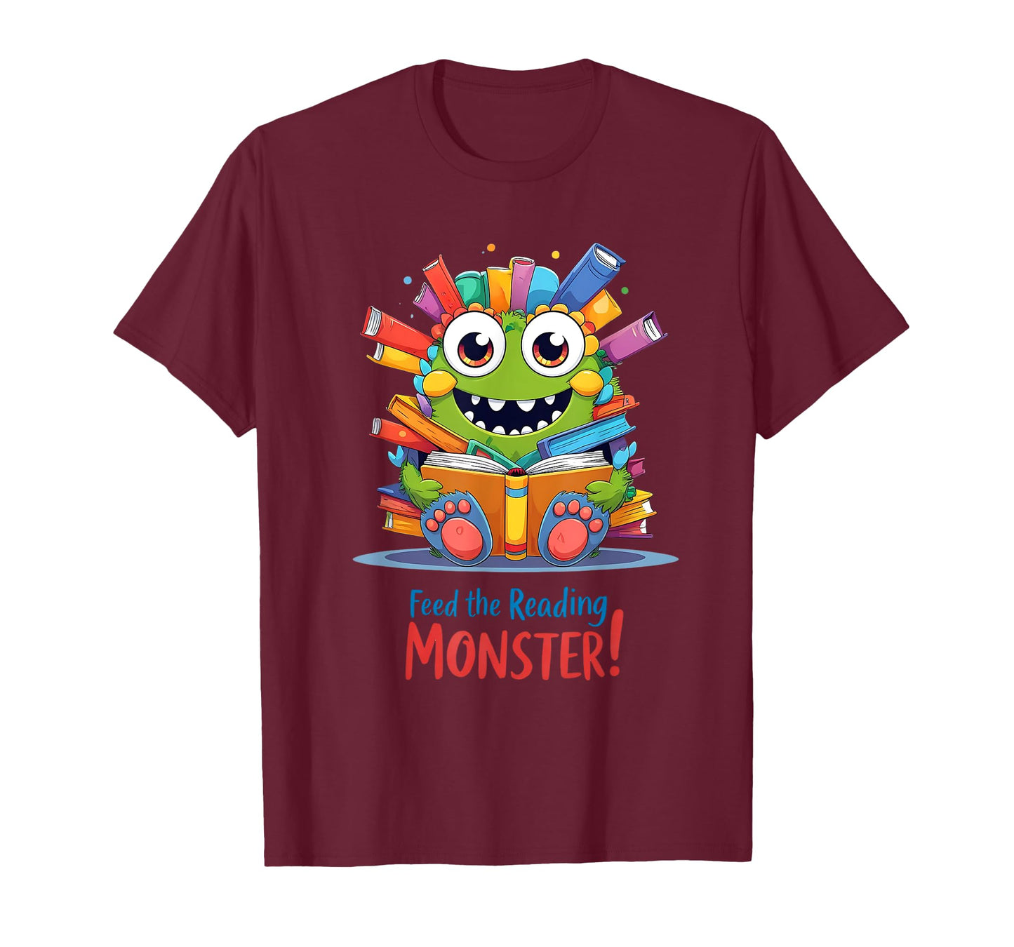 Feed The Reading Monster Halloween Teacher T-Shirt