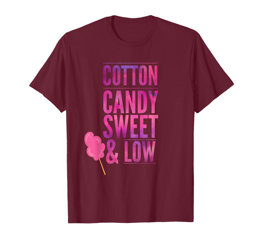 Funny Cotton Candy Sweet & Low T-Shirt Girls Gift Tee T-Shirt
