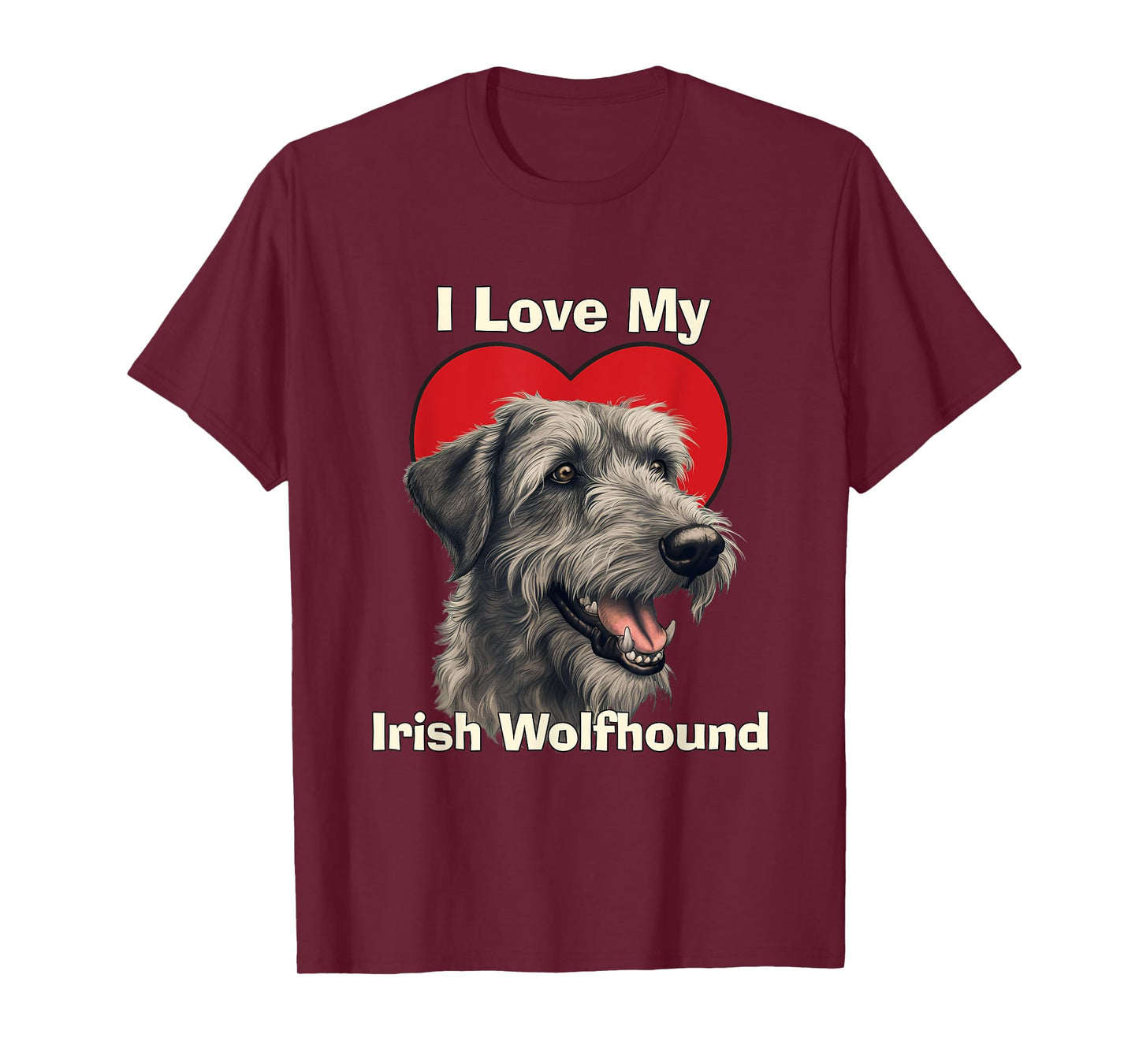 I Love My Irish Wolfhound Puppy Dog Men Women Kids T-Shirt