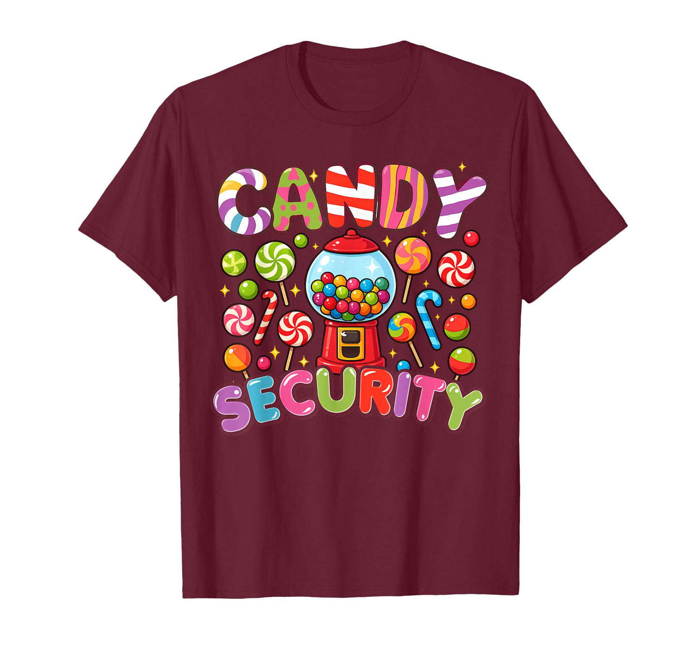 Candy Land Costume Women Candy Crew Funny Candy Security T-Shirt