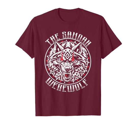 Samoan Werewolf Tattoo Graphic Red Eyes For Men T-Shirt