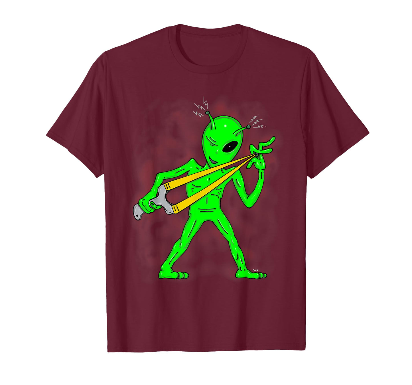 sling shot alien, sling shot lover, alien lover, catapult T-Shirt
