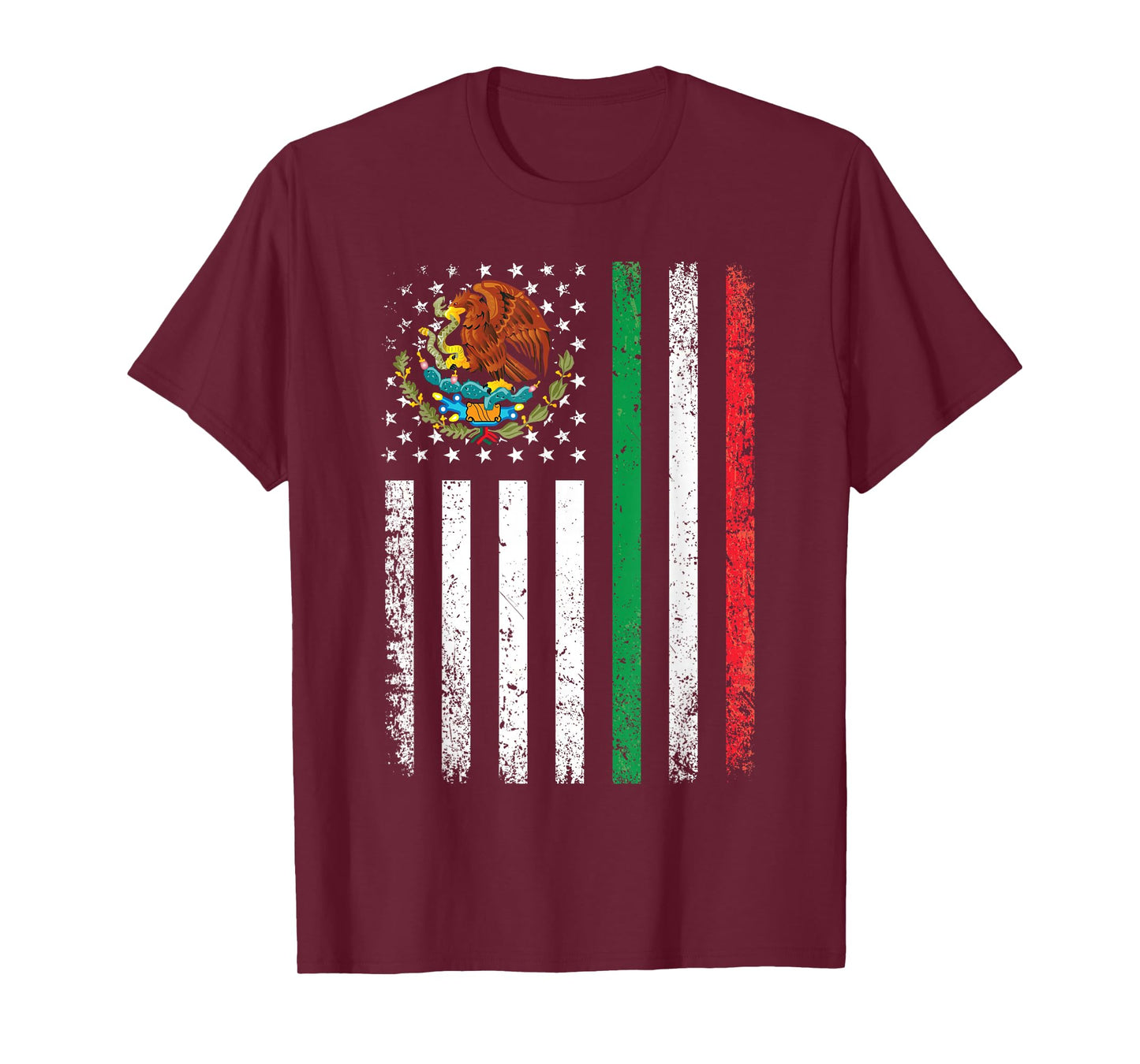 Mexican American Flag Mexican Roots Mexico America T-Shirt