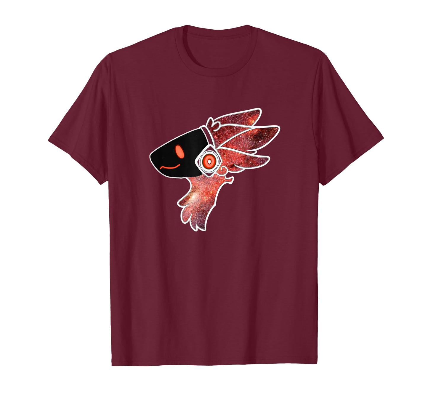 Protogen Fursuit Fursona Head in a Red Star Pattern T-Shirt