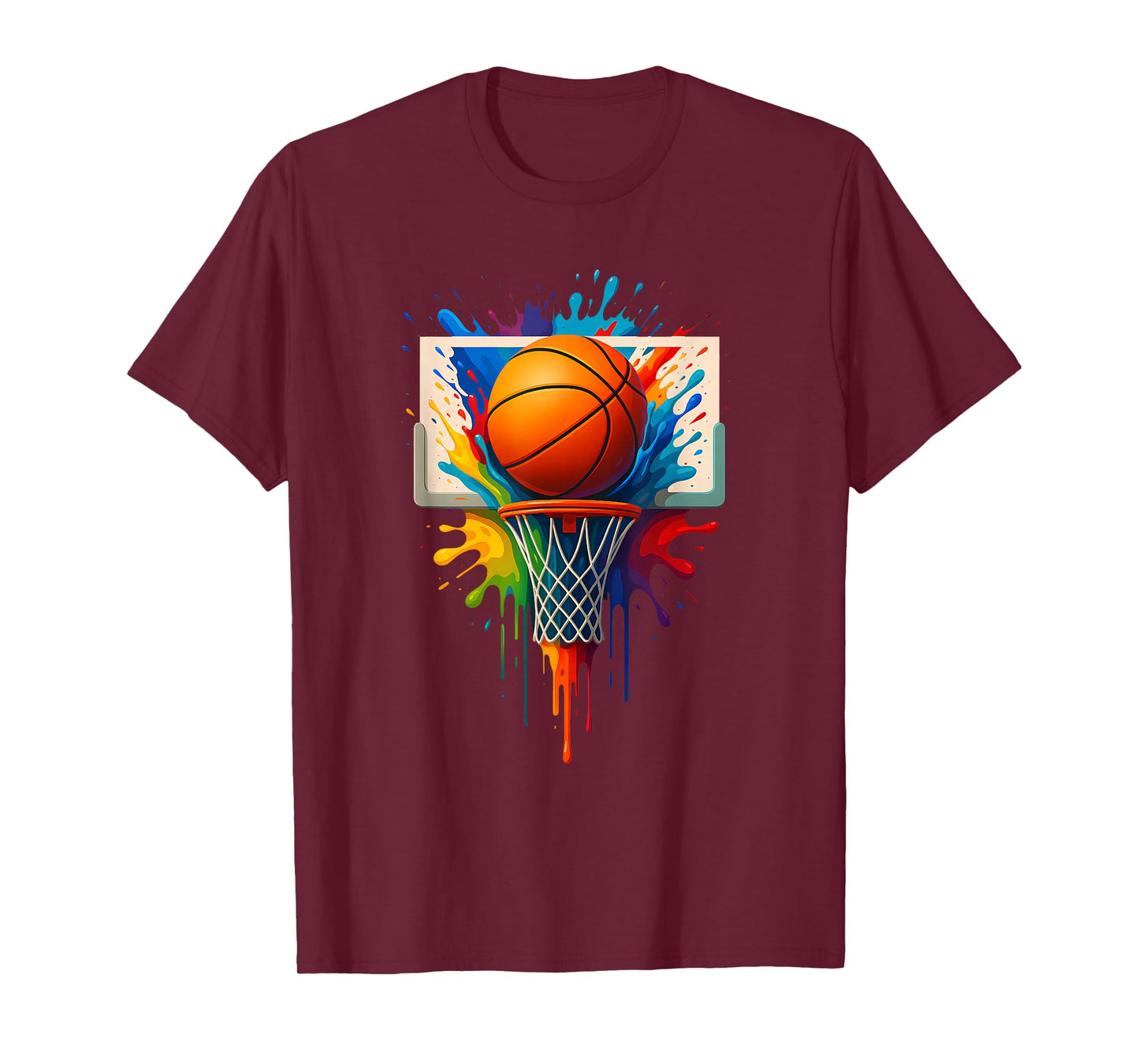 Colorful Basketball Splash Baller Tie Dye Color Team Player T-Shirt