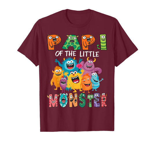 Papi Of The Little Monster Kids 1St Birthday Party T-Shirt