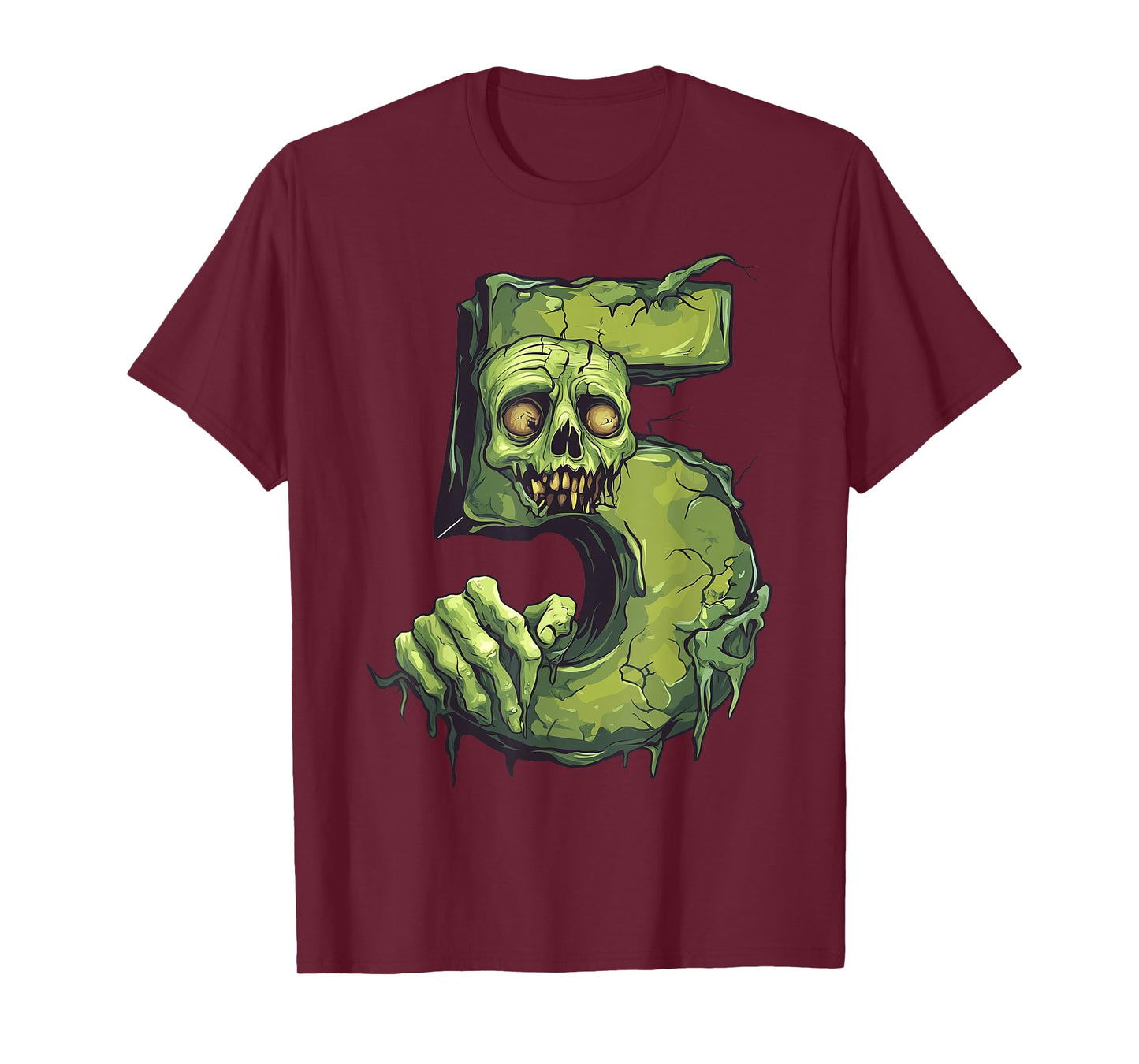 Fun 5th Birthday Zombie Halloween Themed 5 Year Old Kids T-Shirt