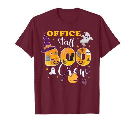 Office Staff Boo Crew Matching Halloween Costume T-Shirt
