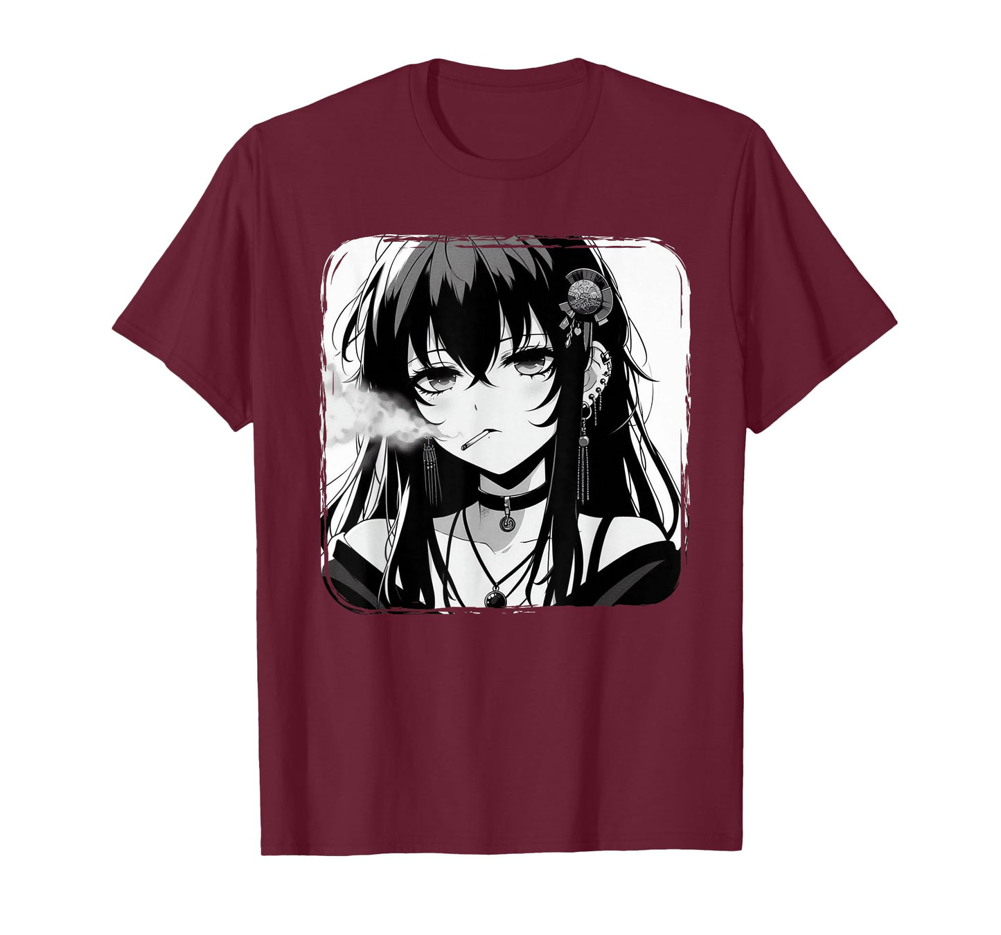 Anime Horror Girl Aesthetic Grunge Waifu Japanese Otaku T-Shirt