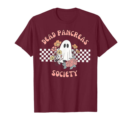 Dead Pancreas Society Funny Ghost Diabetes Awareness T-Shirt