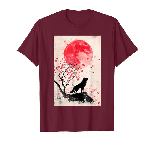 Okami Wolf Japanese Anime Kawaii Blossom Cherry T-Shirt