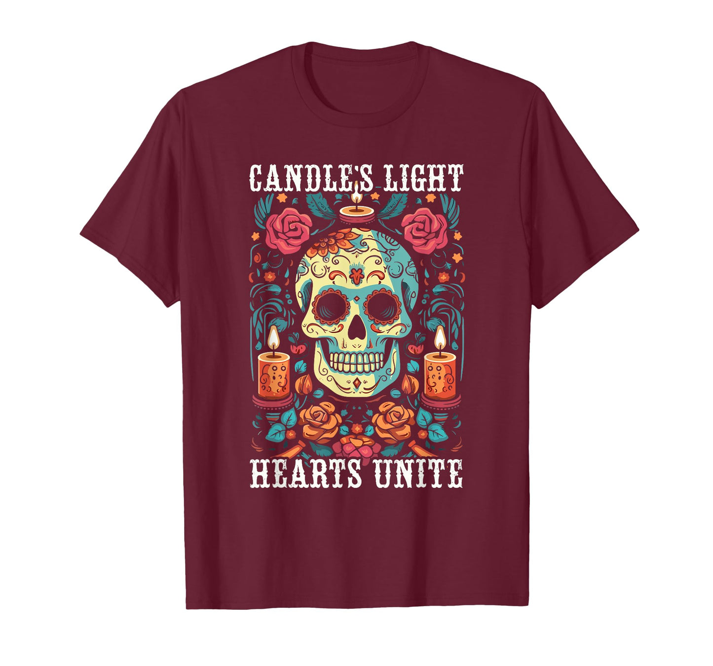 Dia De Los Muertos Sugar Skull Skeleton Mexican Holiday T-Shirt