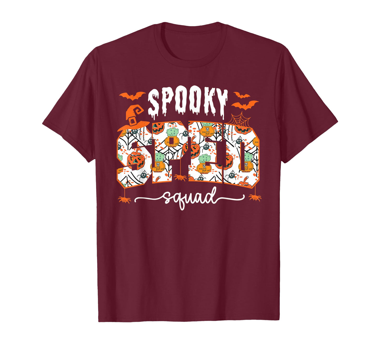 Spooky SPED Squad Special Education Teacher Halloween Ghost T-Shirt