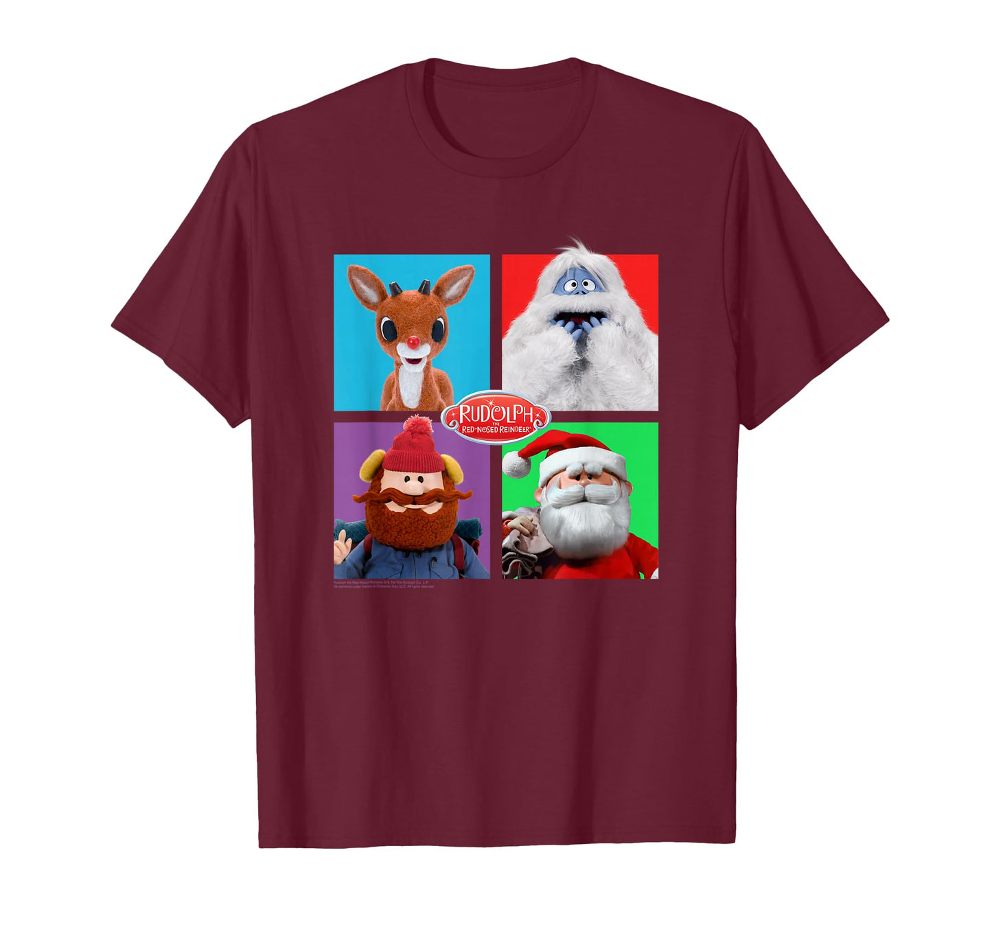 Rudolph and Friends Pop Art Portraits Retro Christmas T-Shirt