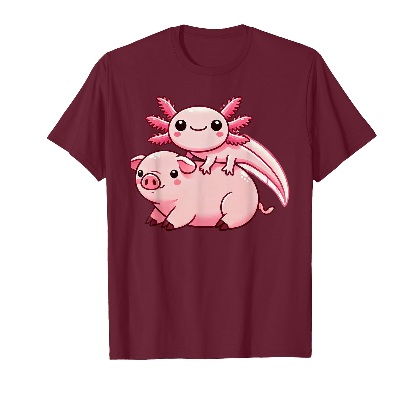 Anime Kawaii Axolotl Pig T-Shirt