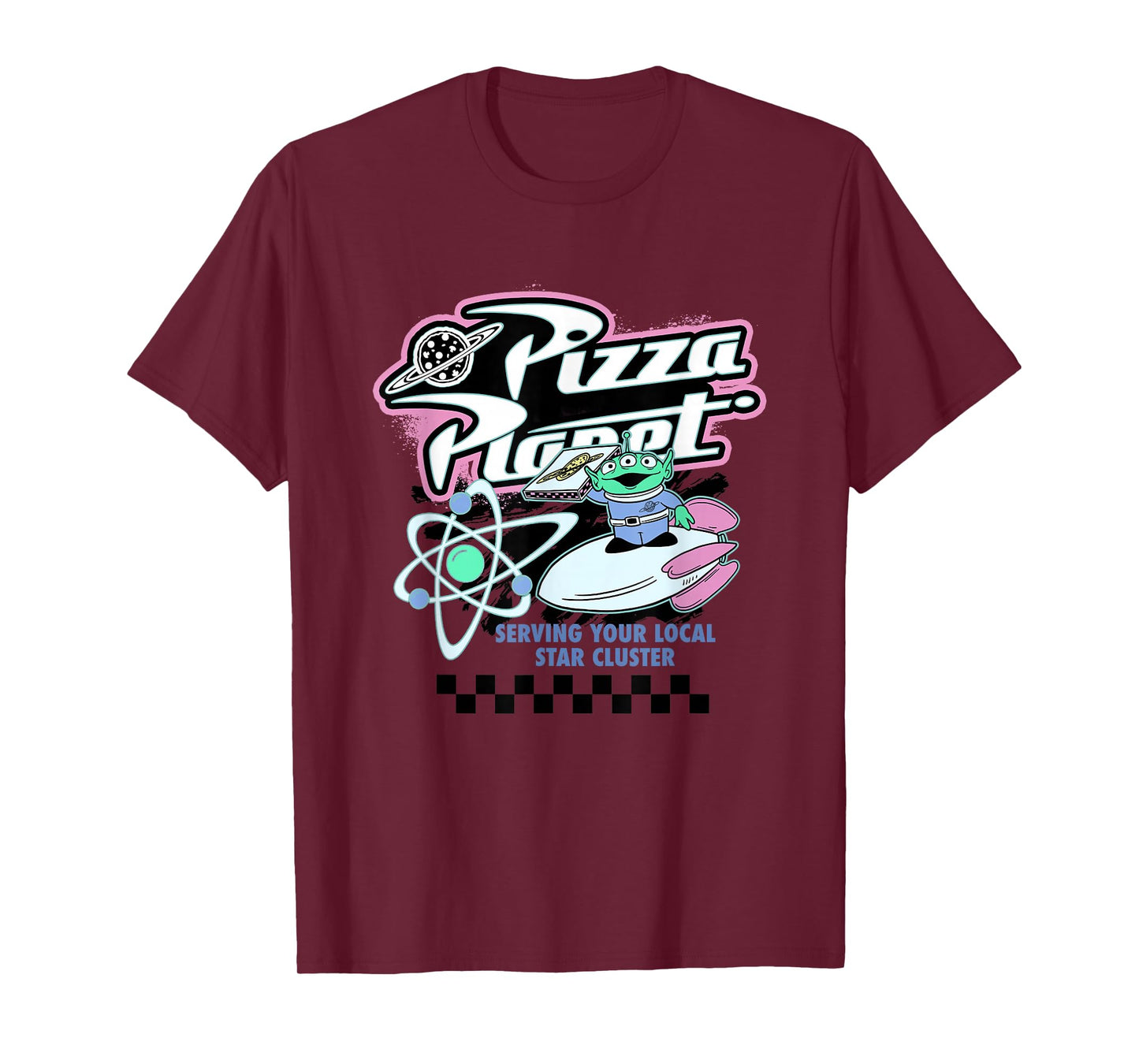Disney Pixar Toy Story Pizza Planet Retro Neon Retro Poster T-Shirt