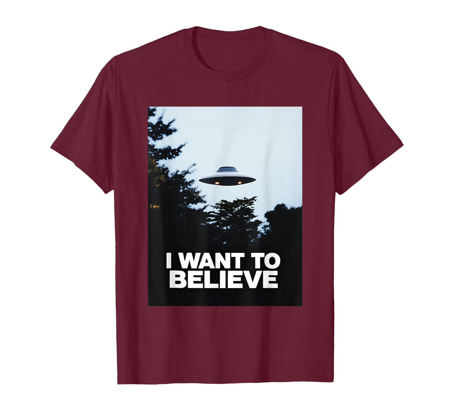 Funny I Want To Believe Classic UFO Visit Photo Encounter T-Shirt