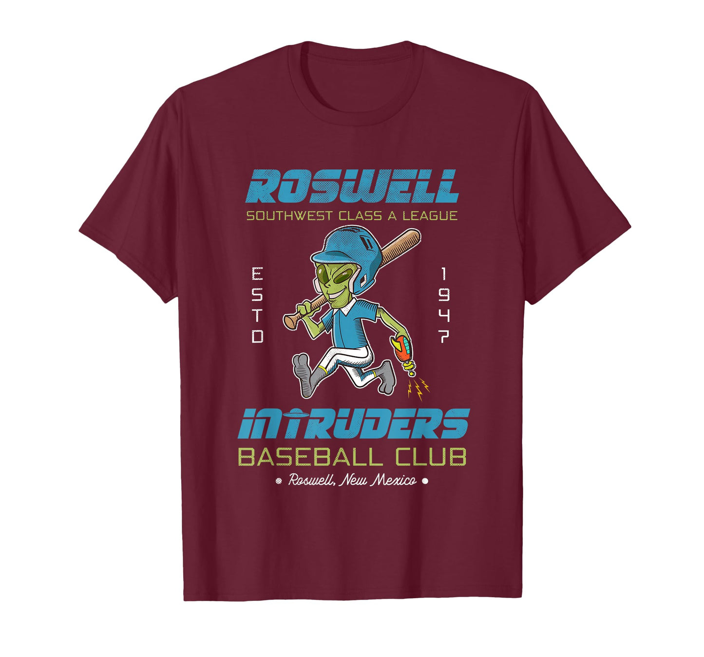 Roswell NM Intruders Minor League Retro Baseball Team T-Shirt