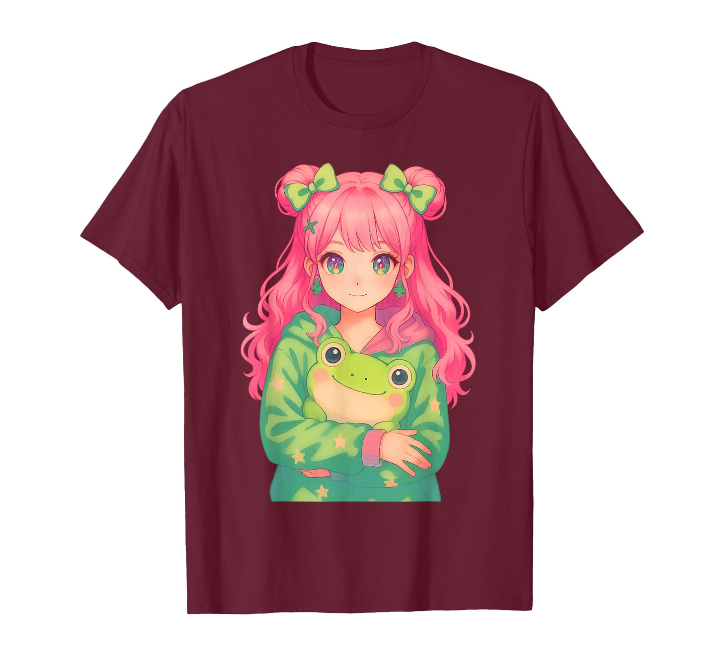 Kawaii Frog Girl | Decora Kei Anime Manga Harajuku Frogcore T-Shirt