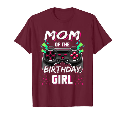 Mom Of The Birthday Girl Video Game B-Day Top Gamer Party T-Shirt