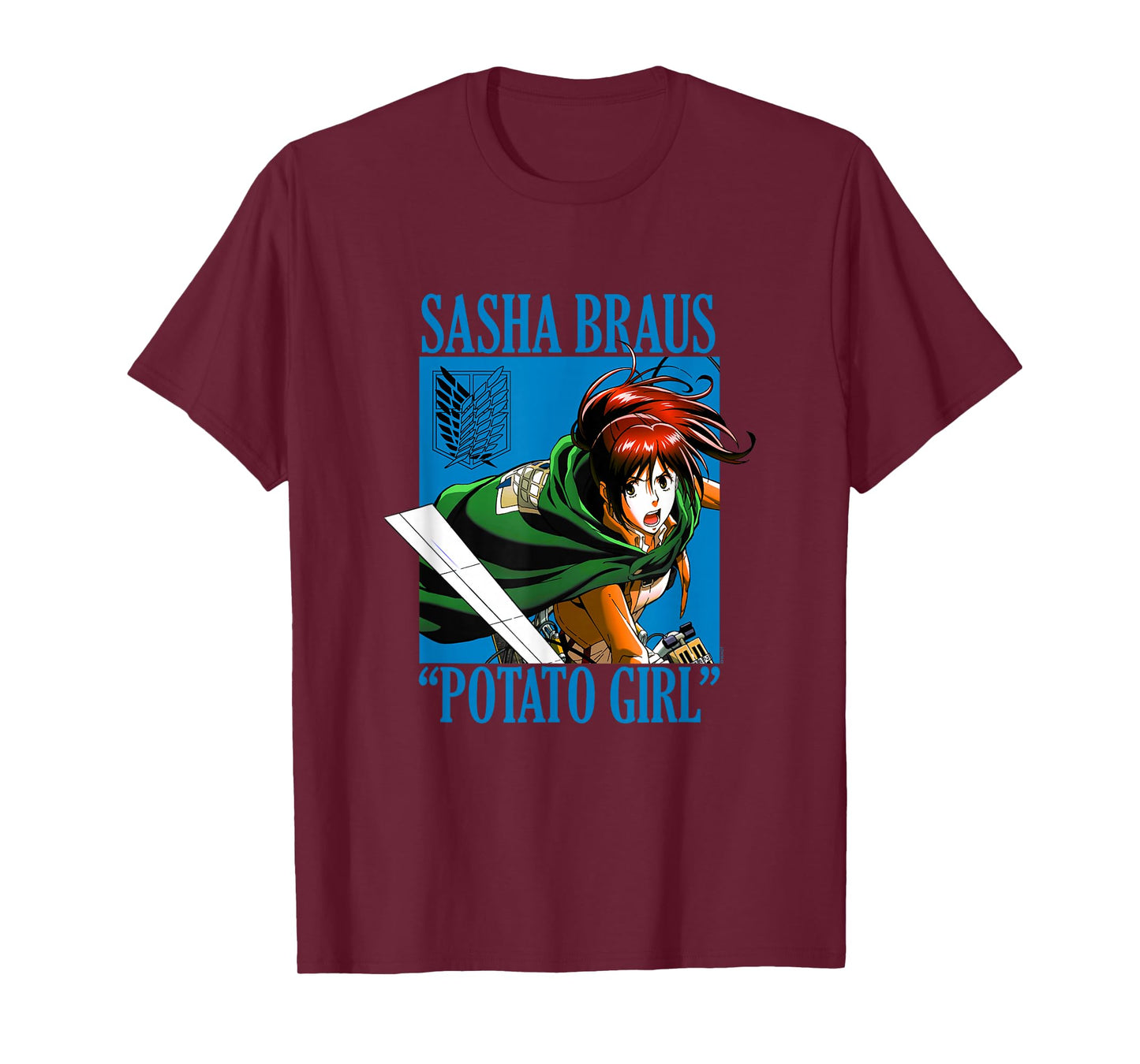 Attack on Titan Sasha Braus Potato Girl AOT Anime T-Shirt
