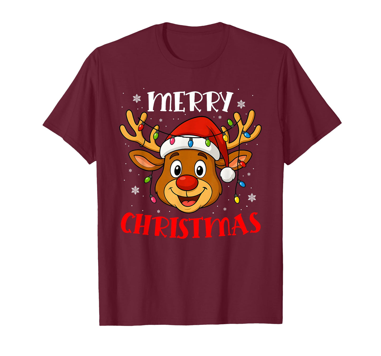 Merry Christmas Reindeer Xmas Family Men Women T-Shirt