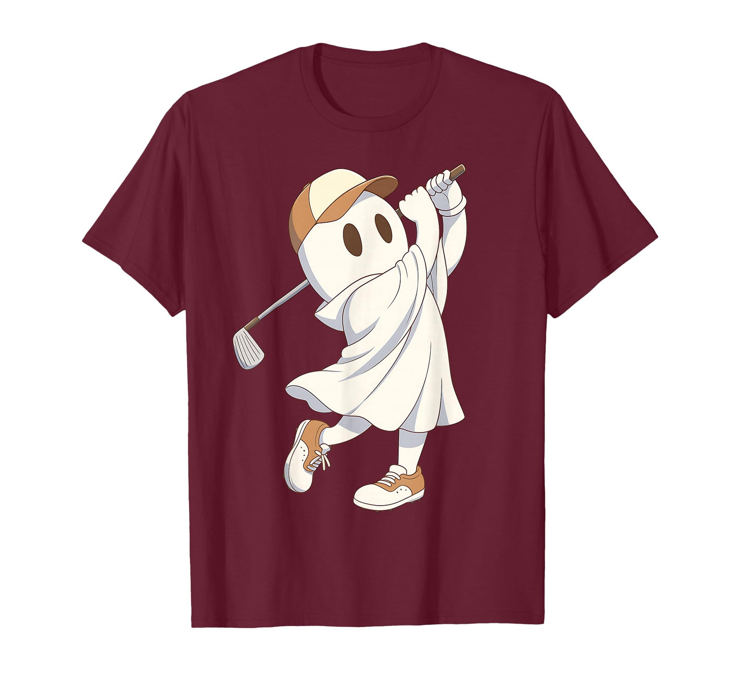 Funny Golf Costume Halloween Ghost Playing Graphic T-Shirt