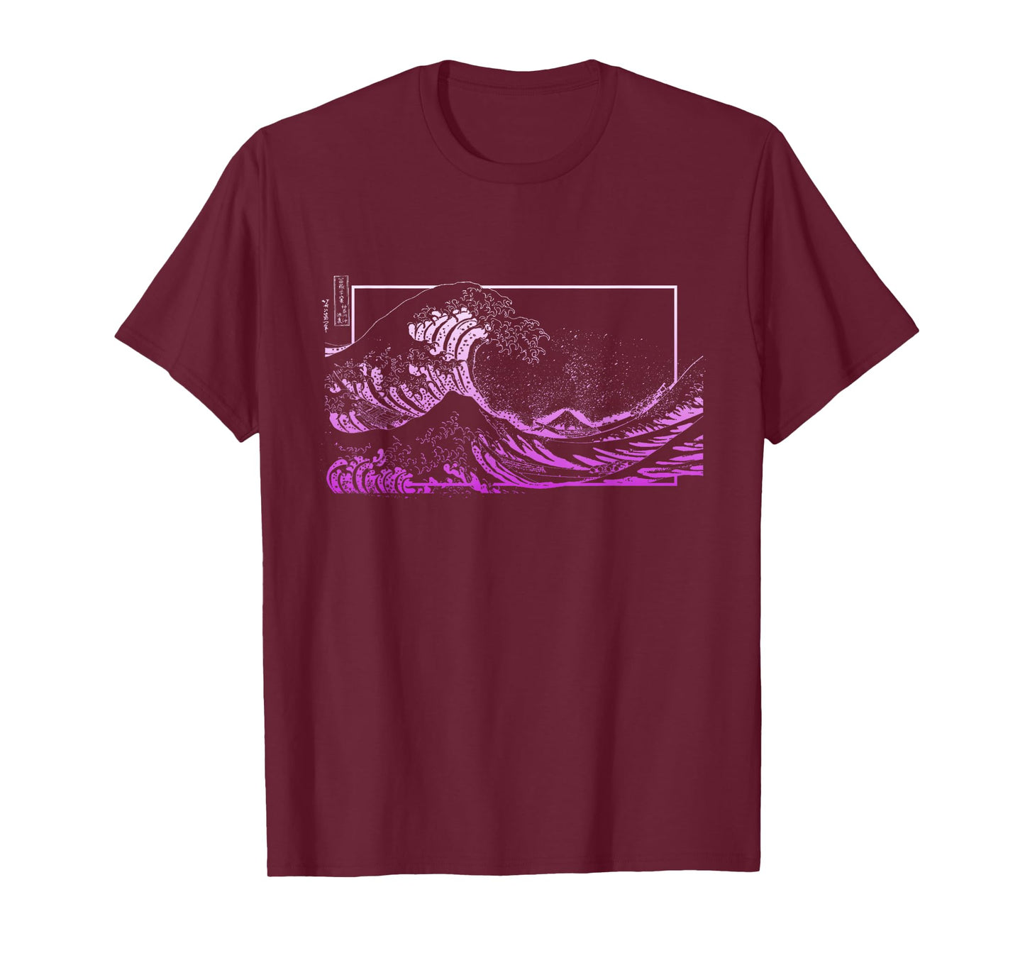 Purple Great Wave Off Kanagawa Purple Color Graphic T-Shirt